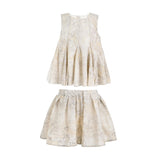 Marble Pleated Two-Piece Set