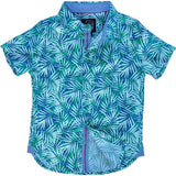 Tropical Palms Short Sleeve Collared Shirt