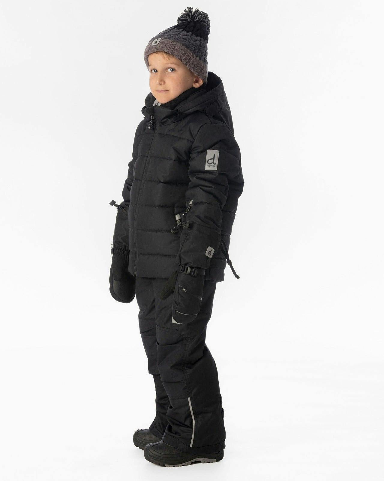 Two Piece Play Snowsuit Black With Black Pants