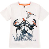 African Buffalo Graphic Tee, Purple