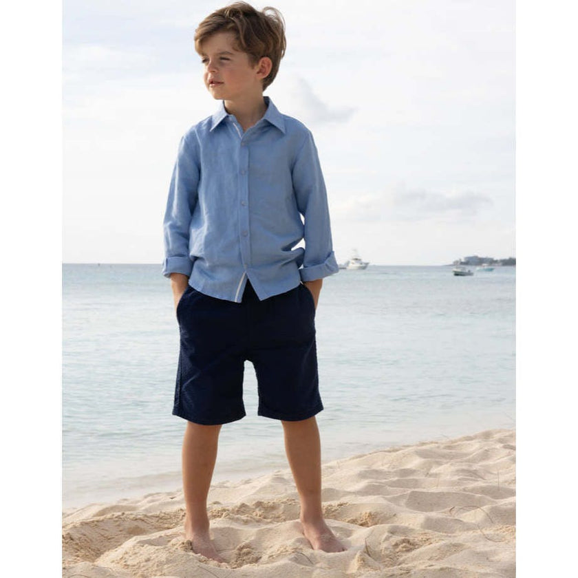 Alligators Blue-Green Shirt in Short Sleeves