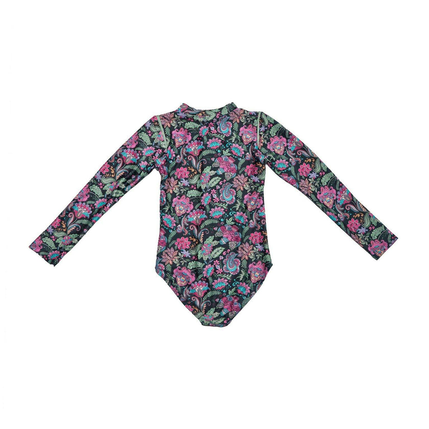 Girls Long Sleeve Swimsuit (Phoenix Print)