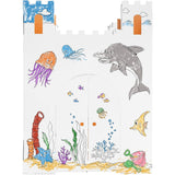 Cardboard Coloring Playhouse Sand Castle - Kids Art & Craft for Indoor & Outdoor Fun