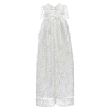 White Embroidered Christening Dress & Bonnet Set