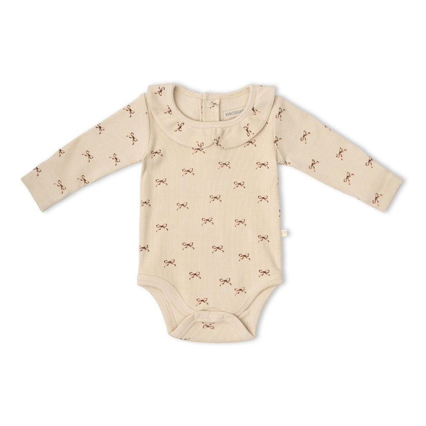 Organic Ruffle Collar Onesie & Pants Set - Tiny Bows