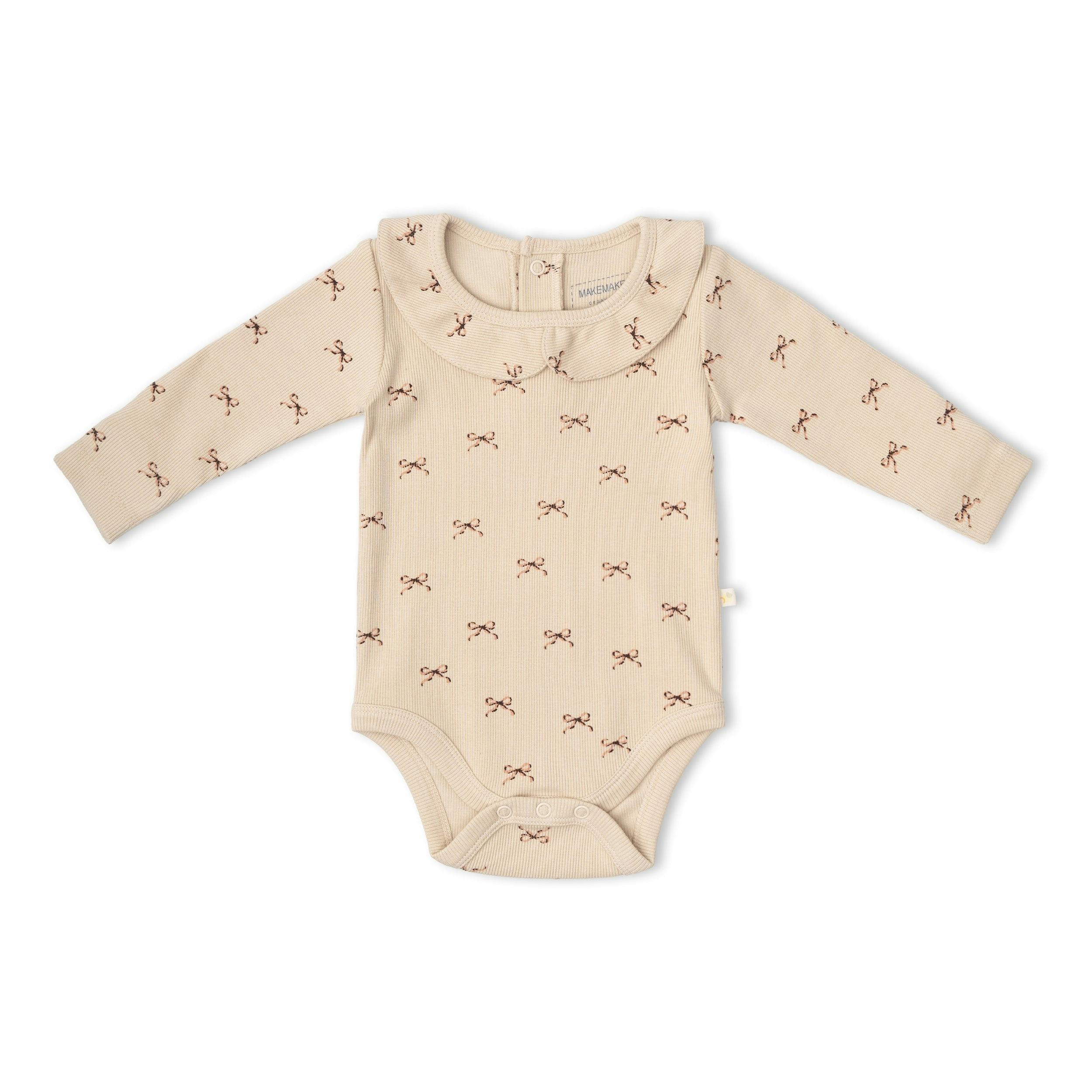 Organic Ruffle Collar Onesie & Pants Set - Tiny Bows