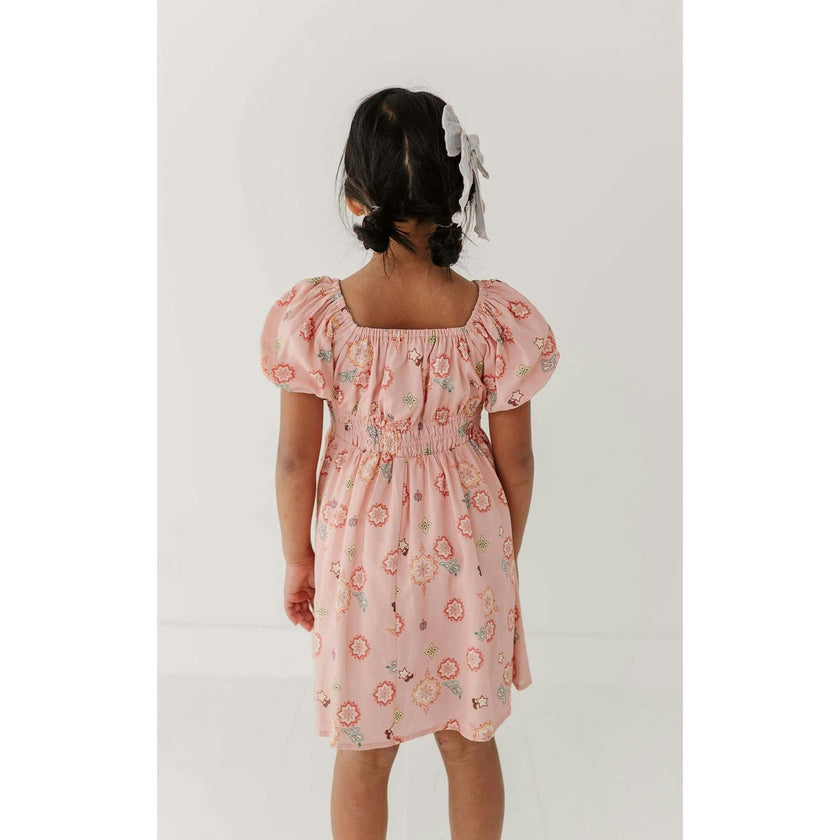 Peasant Bubble Sleeve Dress