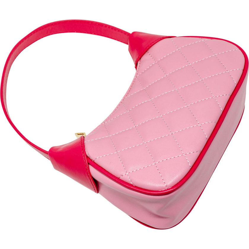 Quilted Zip Top Shoulder Bag