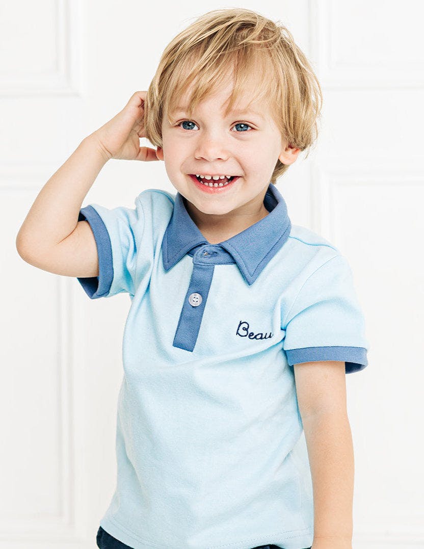 Custom Embroidered Contrast Polo Shirt