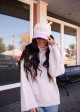 Sweater Weather Striped Brim Hat