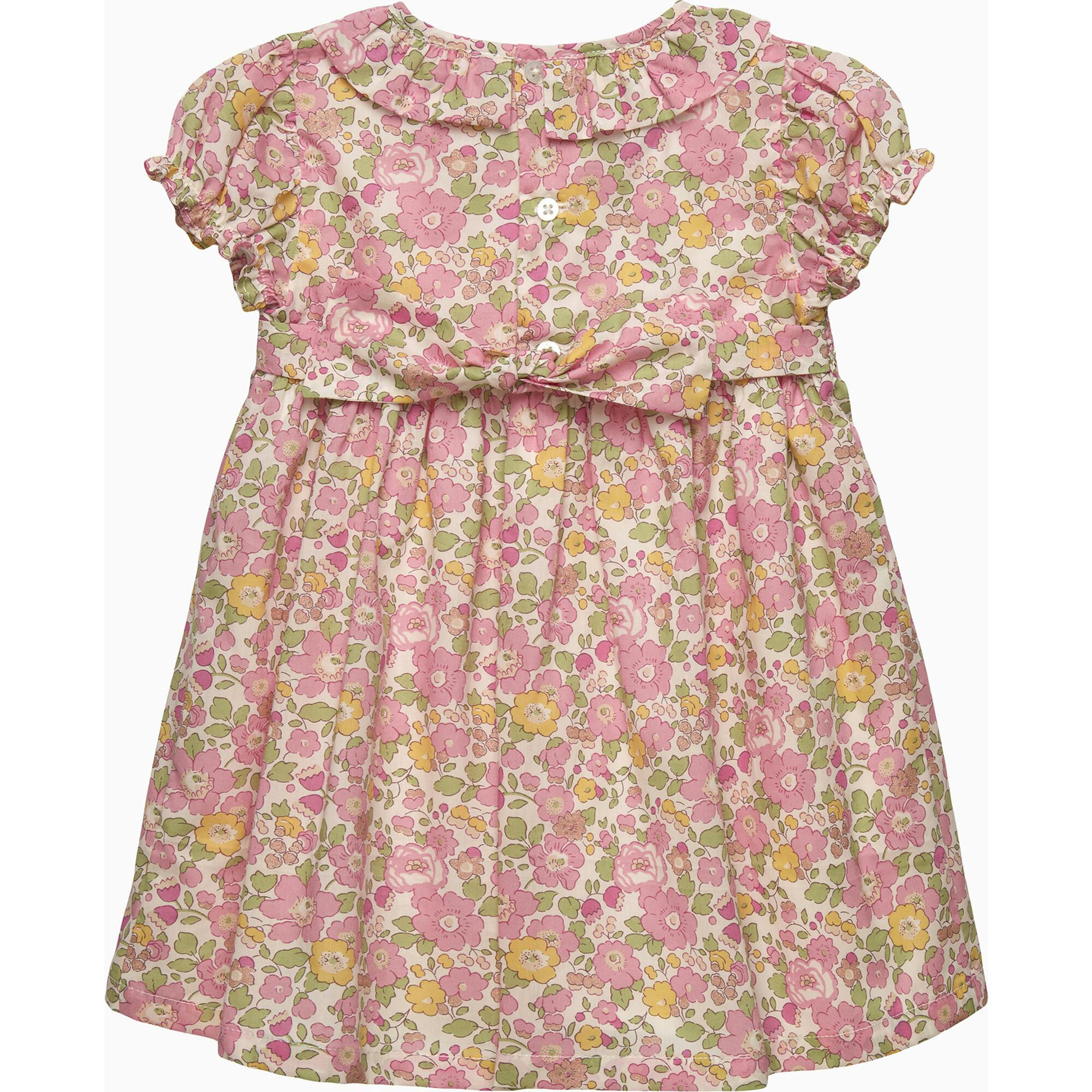Baby Peach Sparkle Betsy Smocked Dress