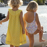 girls jasmine blossom ballerina one piece with ruffle skirt