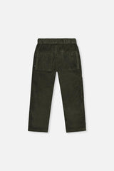 Stretch Corduroy Pants with Cargo Pocket Dark Grey