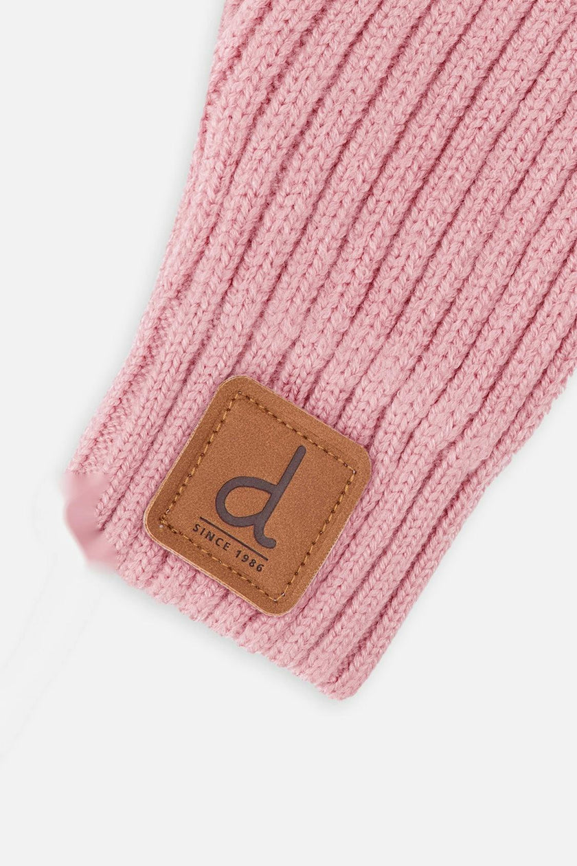 Knit Mittens Pale Dusty Pink