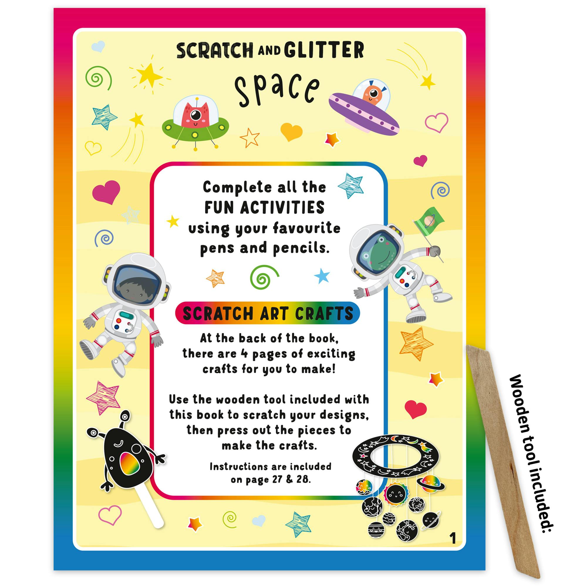 Scratch & Glitter Activity Book: Space