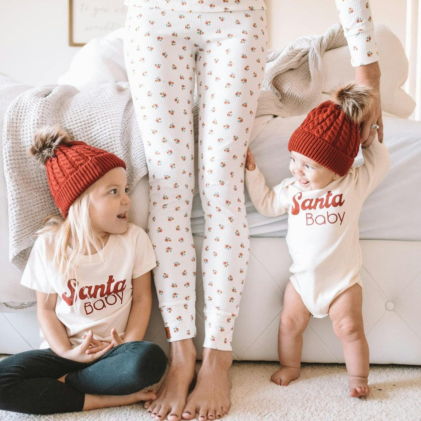 Santa Baby Organic Baby Bodysuit Long Sleeve