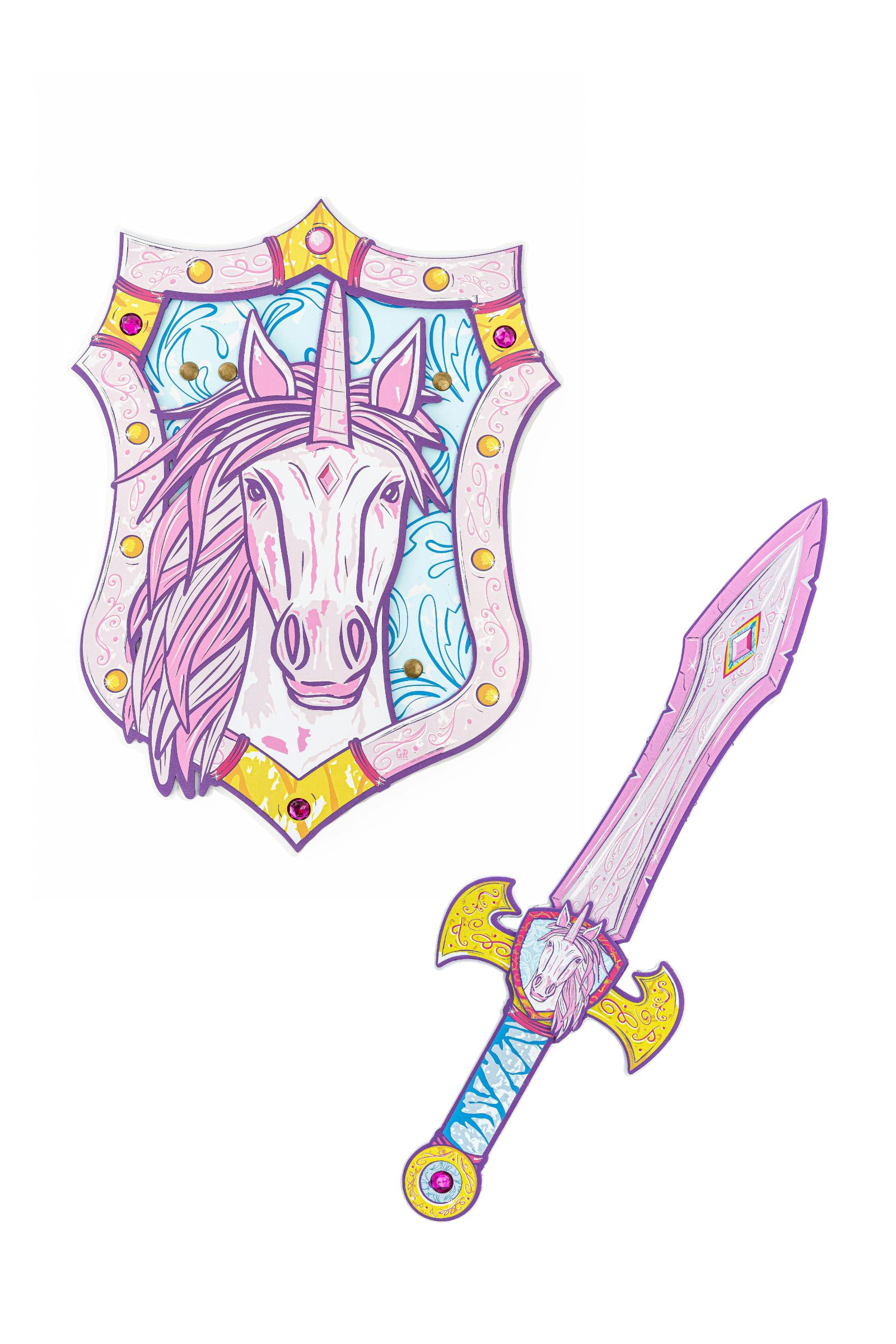 Enchanted Unicorn EVA Foam Sword & Shield Bundle