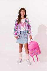 Doodle Art Quilted Backpack