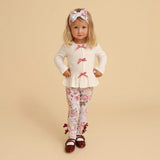 Ivory Pacci Ribbed Bow Top