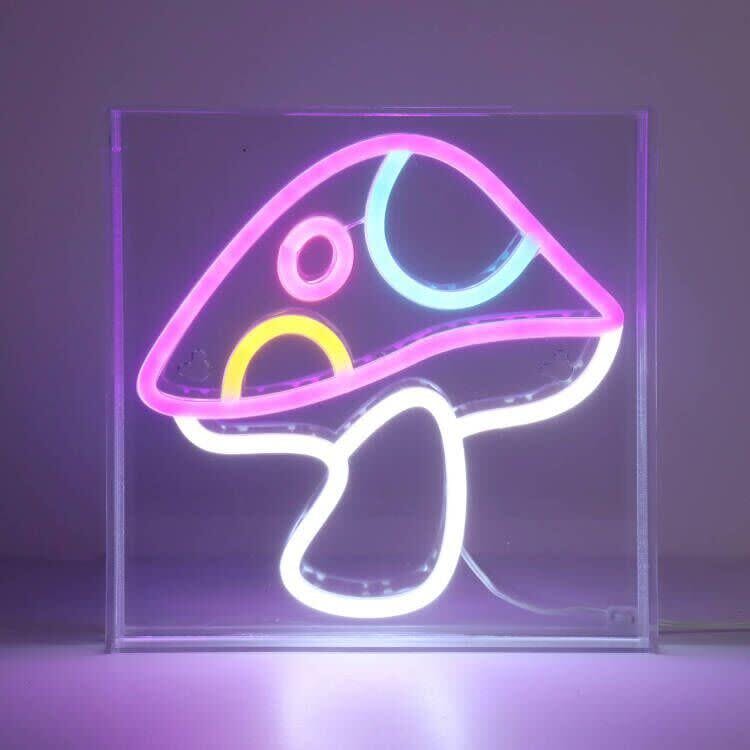 Neon Art Desktop /Wall Sign-Mushroom