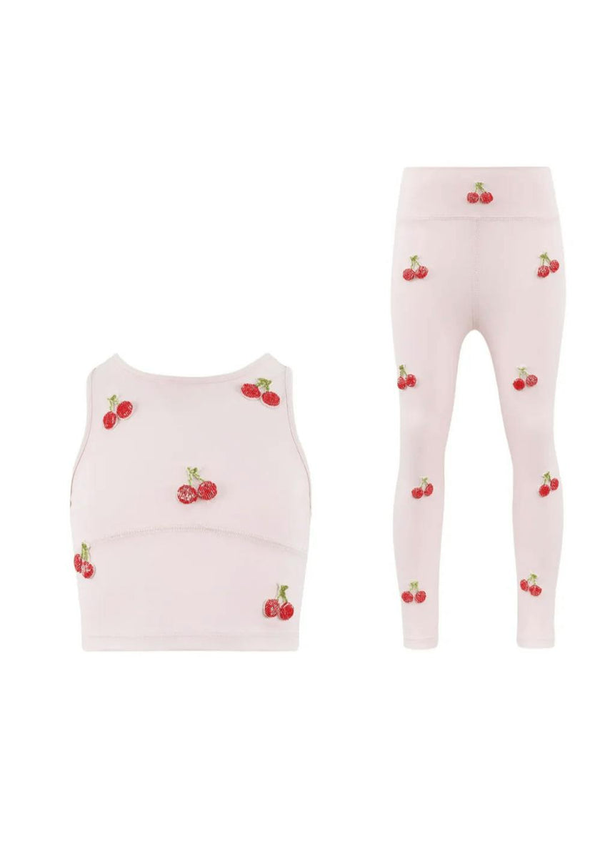 Cherry Beaded Athletic Set