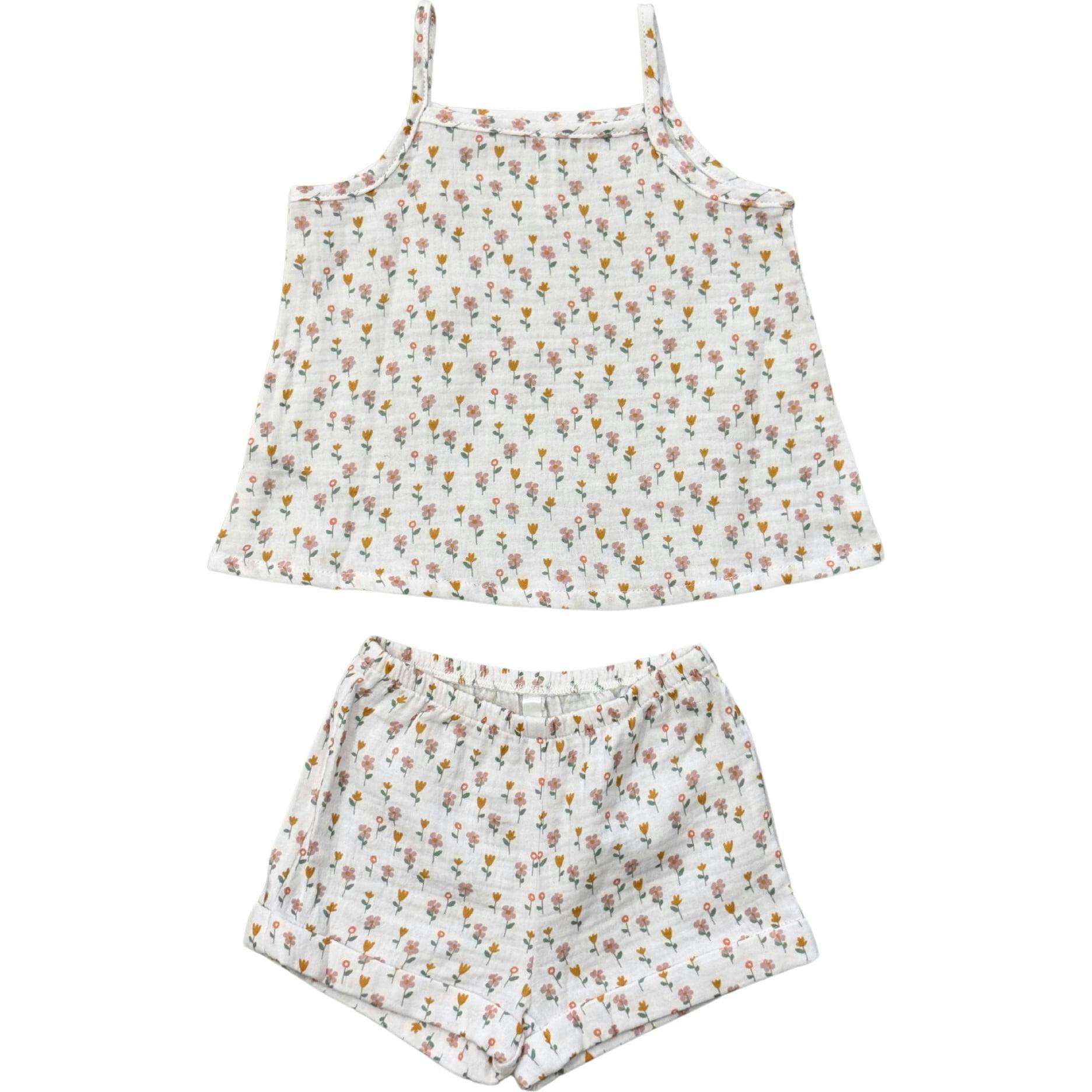 Girl's Gauze Tank & Short Set