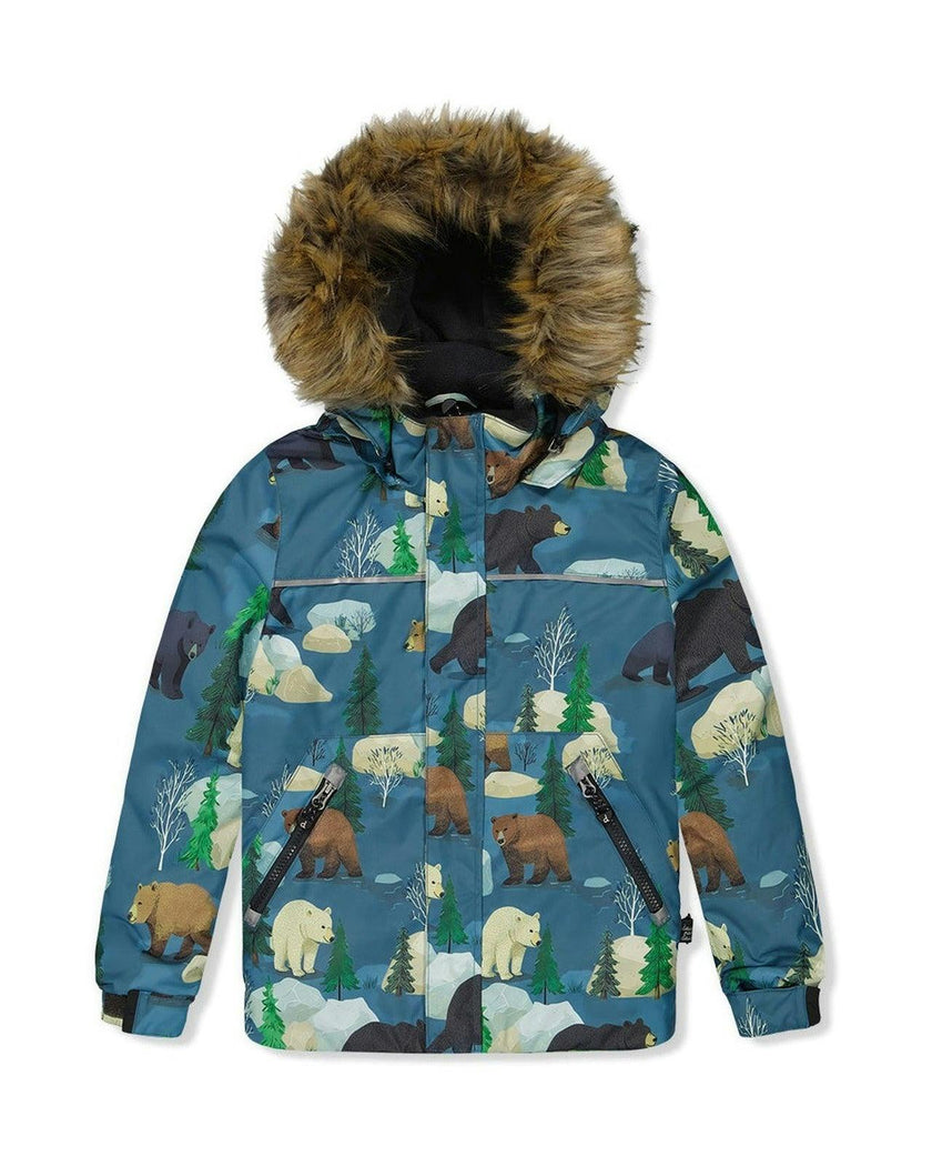 Two Piece Discover Snowsuit Blue Bear Print