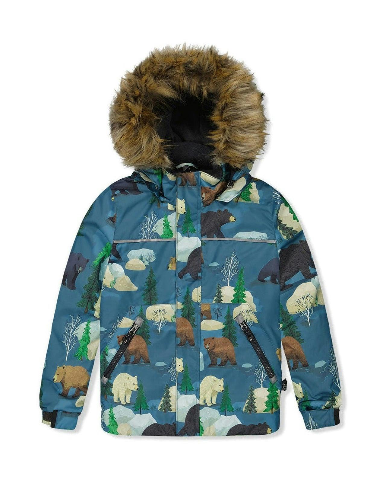 Two Piece Discover Snowsuit Blue Bear Print