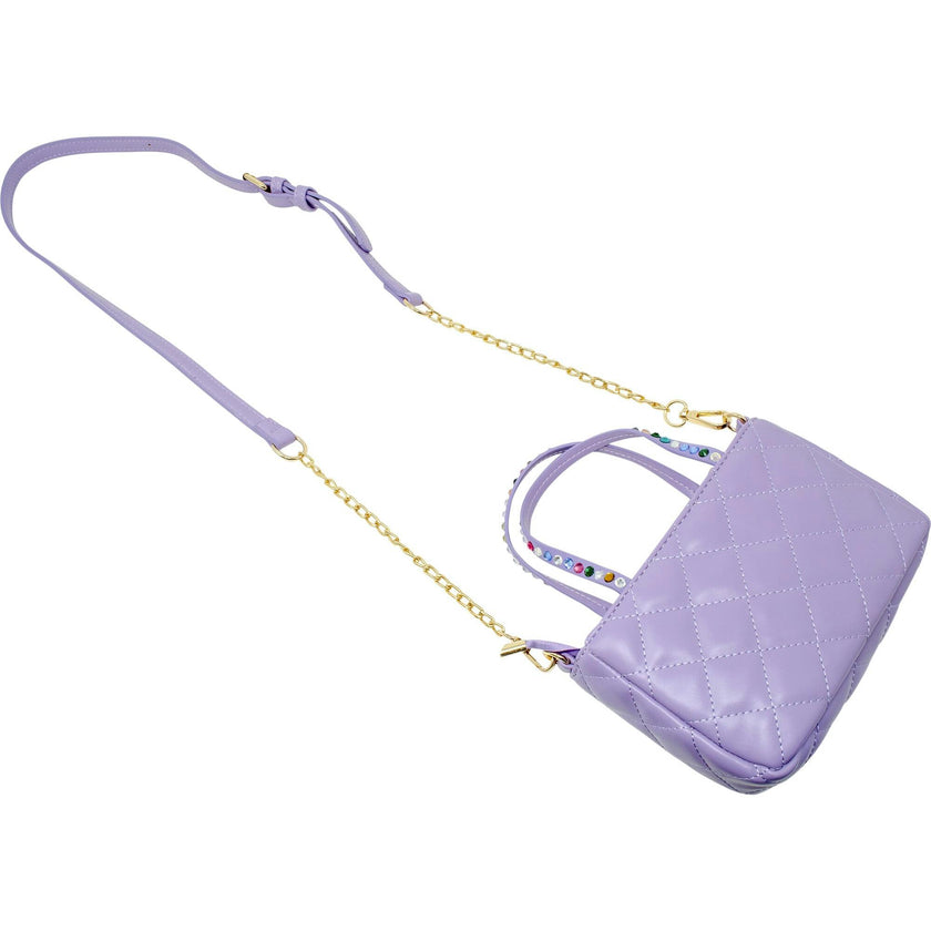 Quilted Rhinestone Tote Bag