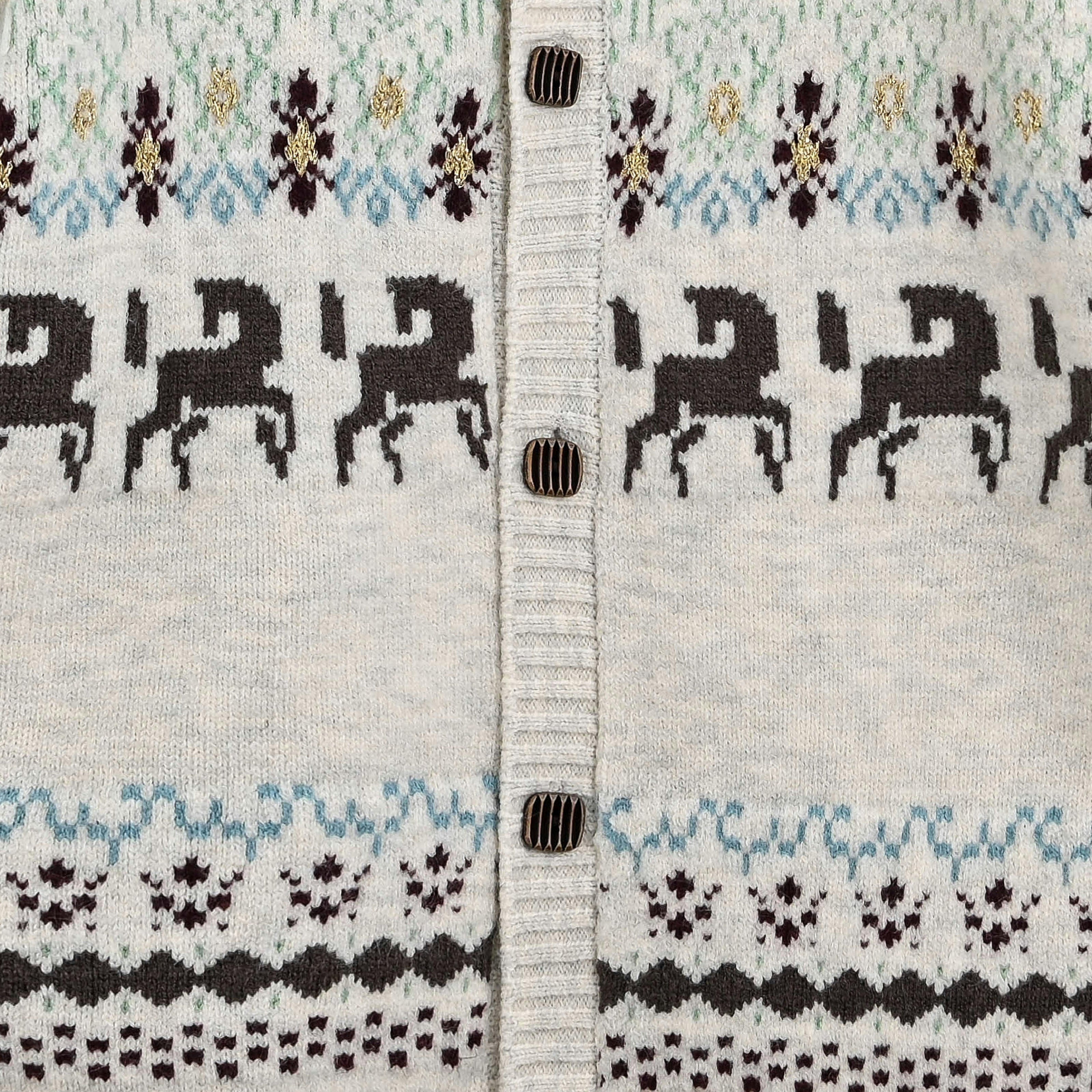 Light Grey Reindeer Cardigan