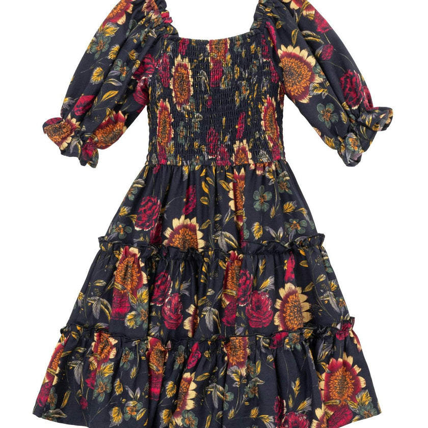 Mini Madeline Dress in Moody Sunflower