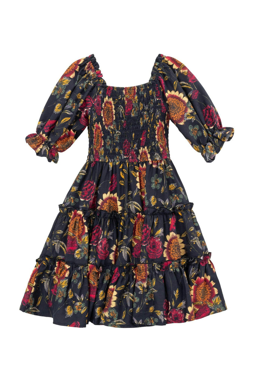 Mini Madeline Dress in Moody Sunflower