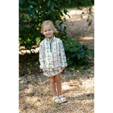 Kitt Set in French Stripe & Window Pane | Classic Athletic Skort Set with Quarter Zip Top