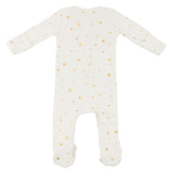 Mini Gold Star Foil Zipper Footie