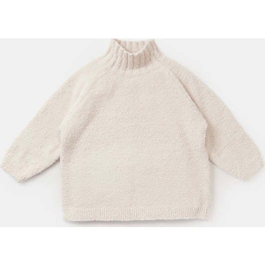Baby Fuzzy Ribbed Neck Sweater