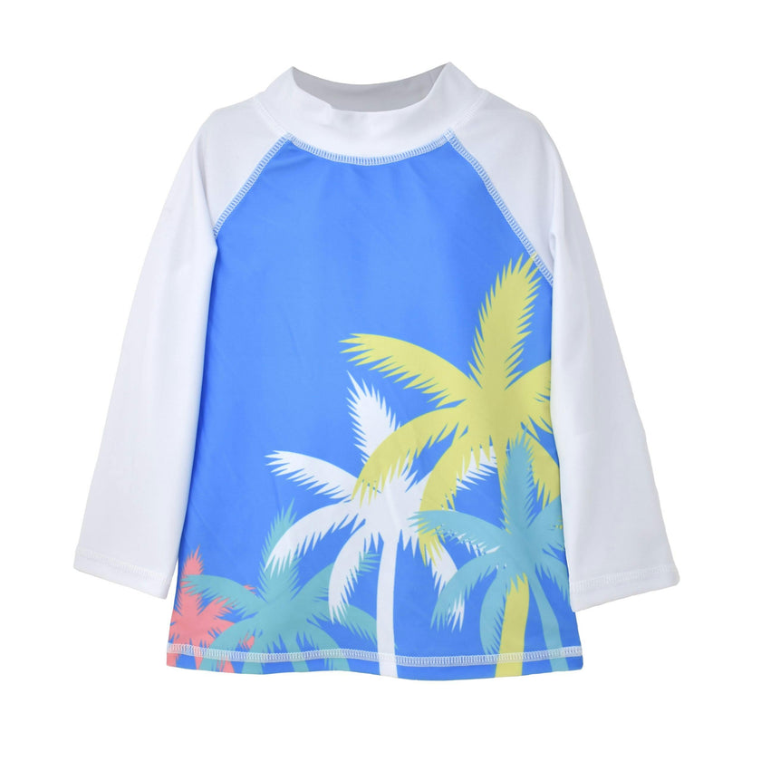 UPF 50+ Graphic Rash Guard Swim Top - E