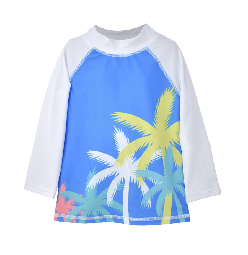 UPF 50+ Graphic Rash Guard Swim Top - E