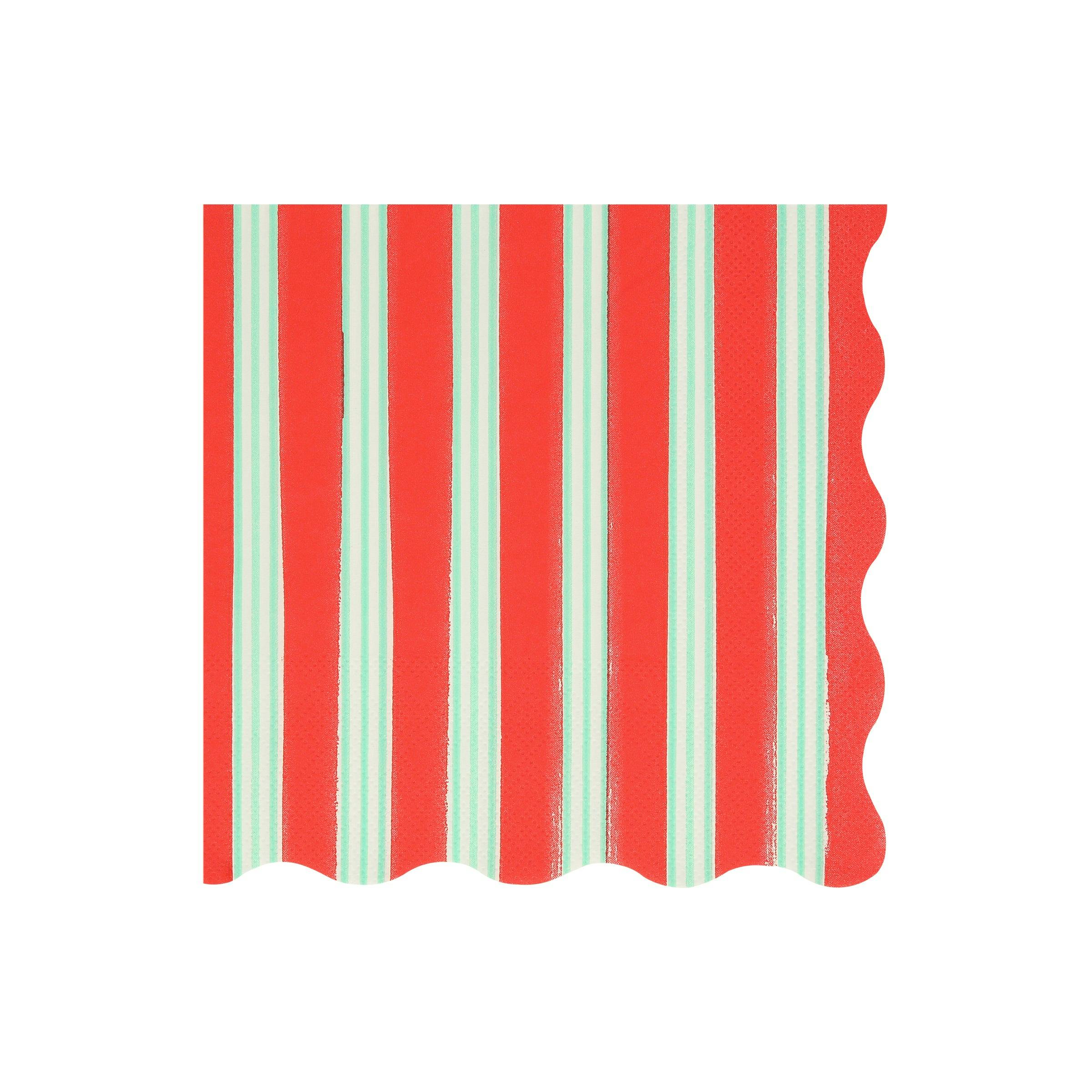 Festive Stripe Large Napkins