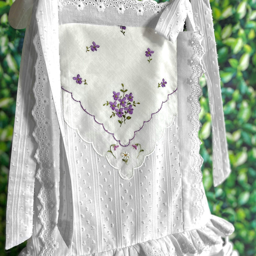 6y Drop-Waist Handkerchief Dress - Dancing Purple Violets
