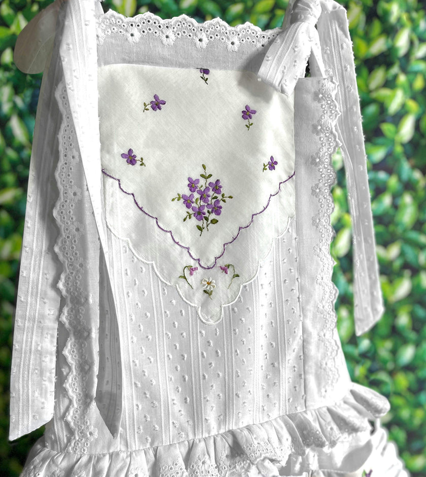 6y Drop-Waist Handkerchief Dress - Dancing Purple Violets