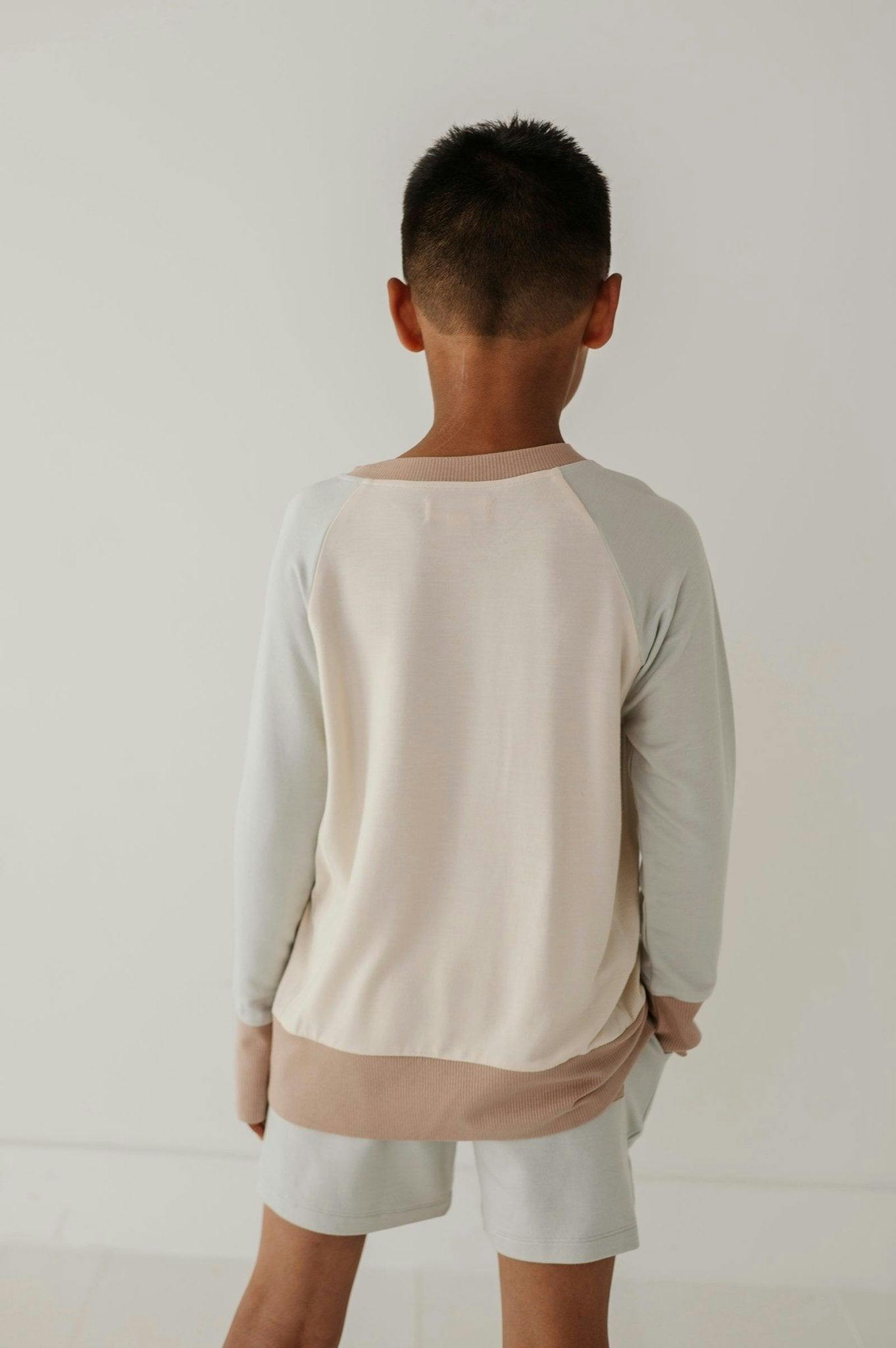 Boys Terry Sweatshirt in Sky Blue