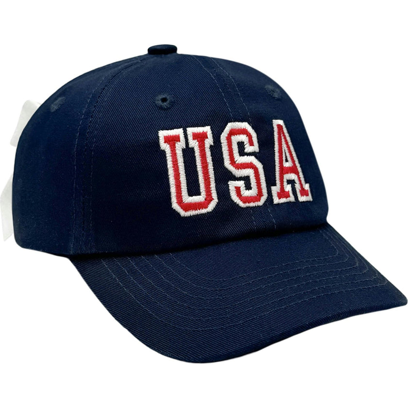USA Bow Baseball Hat, Navy