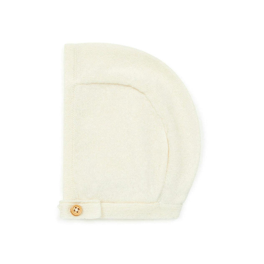 Cashmere Baby Bonnet, Cream - FINAL SALE