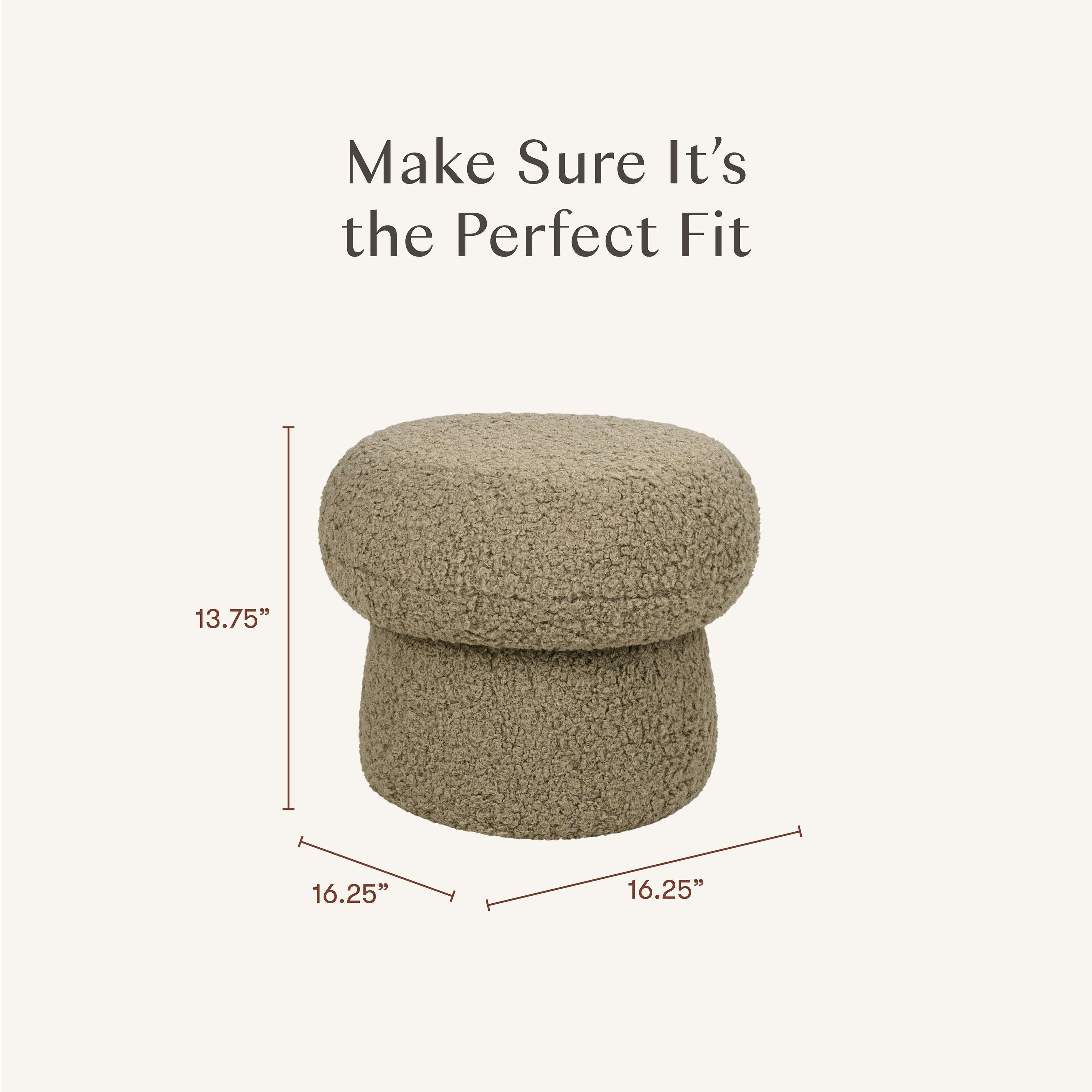 Babyletto Kids Mini Mushroom Pouf