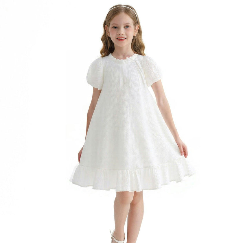 White Boho Halter Dress