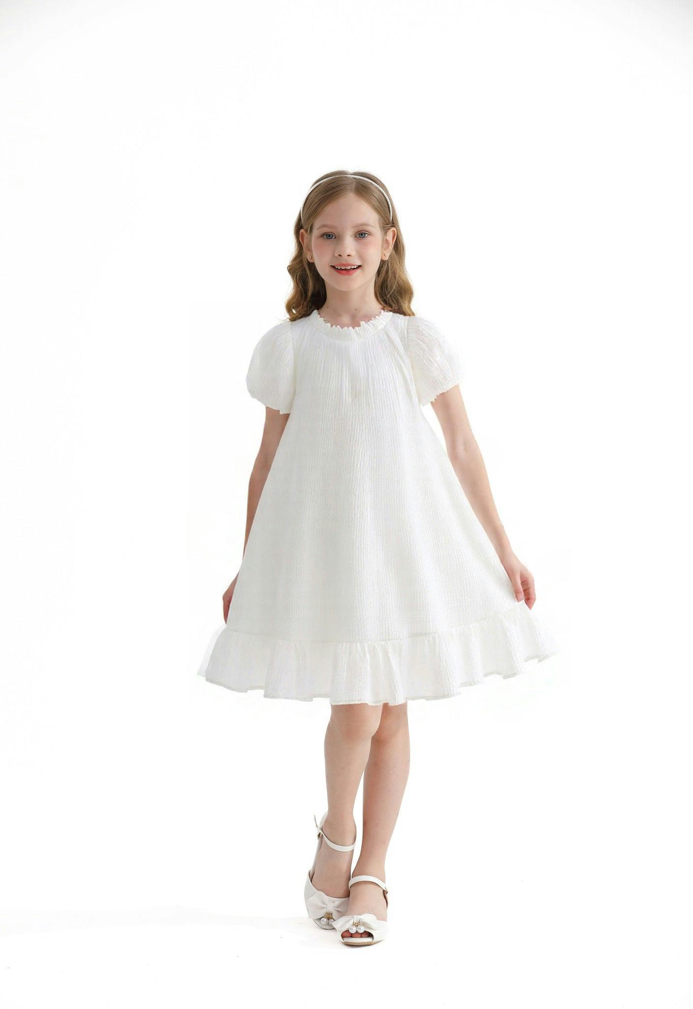 White Boho Halter Dress