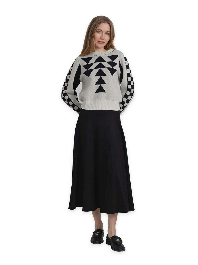 Geometric Print Sweater