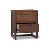 Hatteras Nightstand with 2 Deep Drawers for Bedroom Organization
