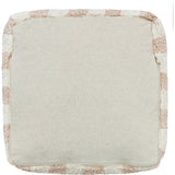 Vichy Plush Tablecloth-Inspired Pouf
