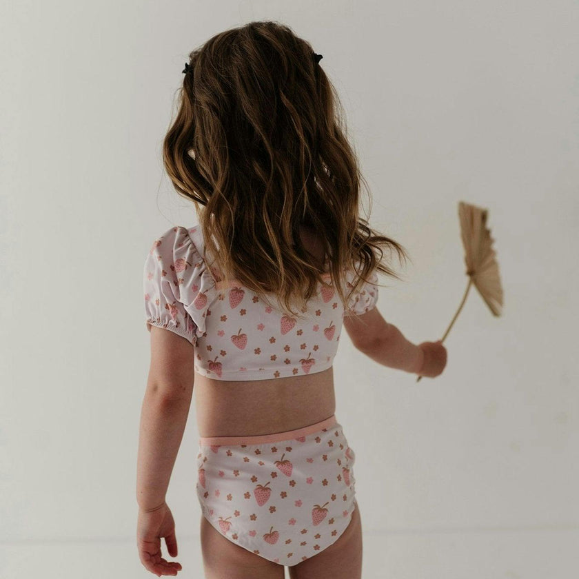 Girl's Puff Sleeve Swimsuit